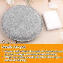 1PC Needle Felting Poked Pad ,Wool Felt Workplace Wear-Resistant Mat, Cushion Wool Felting Handmade Craft Accessories Tool,Multiple Sizes - Light Grey - View 3