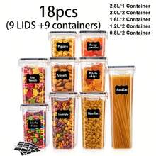 18 stuks (9 potten + 9 deksels)