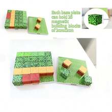 3pcs (Green, Red, Blue) Mixed Color Building Block Base Plates, Sturdy To Support Blocks, Suitable For Children - Can Be Used As Base Plates For Stacking Magnetic Building Blocks, ABS Material, Creative Play And Learning Toy, Suitable For Boys And Girls Over 3 Years Old, Birthday Gift Idea, Use With Magnetic Blocks, Imagination Games, Game Design, Suitable For Teenagers, Creative Toys, Perfect For Teenage Interaction Games - Multicolor - View 6
