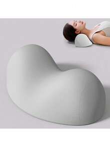 Almohada cervical de doble bola, almohada de soporte para el cuello, almohada de sueño de espuma de memoria, almohada de protección cervical unisex, almohada de tracción, adecuada para dormir de espaldas y de lado para apoyar la espalda y el cuello, almohada de soporte para el cuello