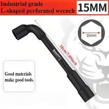Nanbao This Is A "Black Tyrant" High-Quality L-Type Perforated Wrench. The Socket Head Is Designed With Perforations, Suitable For Disassembling Various Extra-Long Screws. Sizes Range From 6-19mm, Made Of Good Materials With High Hardness And High Torque. - Black - View 20