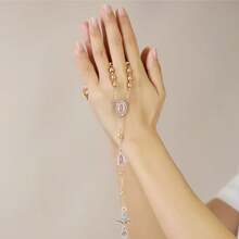 36颗镶钻宗教吊坠，珐琅椭圆形合金饰品，DIY念珠祈祷项链、手链、书签材料 - 彩色 - 查看 5