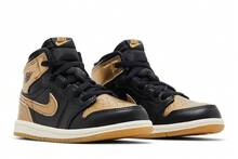 Nike Air Jordan 1 Retro High OG Toddler 'Black Gold' (Unisex) Black/Metallic Gold/Sail FD1413-071 Autumn New - 黑色 - 查看 8