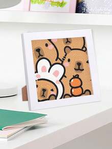 5D DIY Diamond Painting With Frame, Cute Capybara, Butterfly, Cow Diamond Art Kits, Mosaic Home Decor Wall Art, Gift For Friends On , Christmas, Valentine's Day, Halloween, Thanksgiving - 18*18 With Frame - View 7