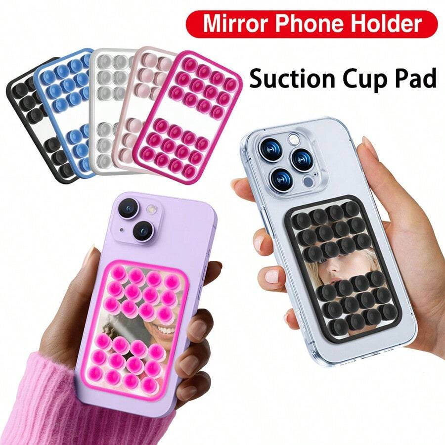 Giá đỡ điện thoại bằng silicon có đế hút, tự dính, gắn tường, tương thích với iPhone, điện thoại Android, quà tặng sinh nhật, quà cho gia đình, bạn bè, phụ kiện điện thoại phòng tắm, giá đỡ dính. - Nhiều màu - Xem 1