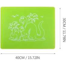 GALPADA Mantel Individual Infantil de Antideslizante para Guardería Placemats Educativos con Diseño de Verde Grande para Hogar y Viaje(default) - Multicolor - Ver 4