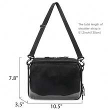 STEAMEDBUN Ita Bag Crossbody Small Ita Purse Pin Display Bag With Insert,Black - Black - 查看 5