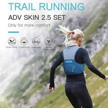 AONIJIE Chaleco de hidratación de 2.5 L, ligero, transpirable y estable, adecuado para hombres y mujeres al aire última intervensión, maratón - Naranja Rojo-Mediano-Grande - Ver 2