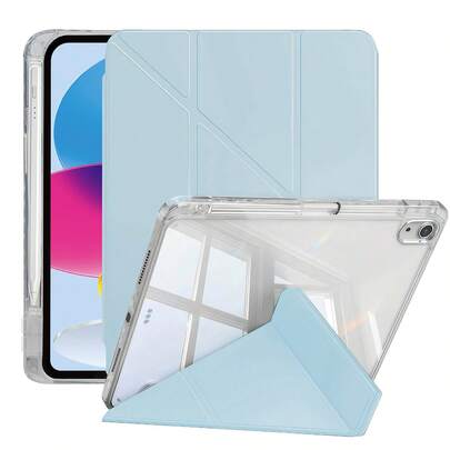 CJIAXIN 1 chiếc ốp lưng máy tính bảng phẳng hình chữ Y bằng acrylic trong suốt, có chân đế gập hình chữ Y và khe cắm bút, mặt lưng acrylic trong suốt cao cấp chống trầy xước và chống cong vênh, chức năng từ tính tự động bật/tắt màn hình, phong cách tối giản/thường ngày/cổ điển/công sở, tương thích với ốp lưng dạng gập, có khe cắm bút.