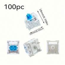 30Pcs Outemu Switch Mechanical Keyboard Replacement Ax​Is Black Blue Brown Red CIY Socket Key Switch SMD 3pin For MX Switch - Cyan - View 10