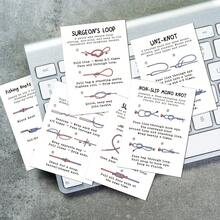 6张分步讲解钓鱼结打法卡片，教你如何打实用钓鱼结，经久耐用，适合初学者和钓鱼爱好者，是钓鱼教学辅助工具，钓鱼结打法指南卡片 - 均碼 - 查看 2