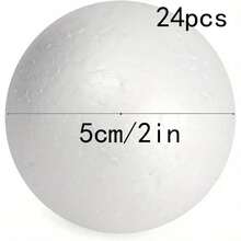 24 piezas de bolas de espuma de poliestireno sólidas blancas de 5 cm/2 pulgadas, adecuadas para pintura DIY, decoración de centros comerciales, accesorios de boda, escaparates, se pueden usar para arte, manualidades, hogar, decoración de fiestas, decoración de pasteles con bolas de poliestireno, juego de cielo estrellado, día de pintura, decoración de bodas, Navidad, Halloween, Año Nuevo, cumpleaños, decoración del hogar, fiesta de vacaciones - Libera una imaginación ilimitada - Multicolor - Ver 2