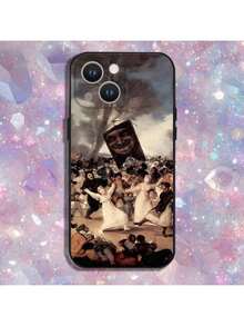 Étui de téléphone compatible avec l'art de Francisco d'Espagne pour 16, 15, 14, 13, 12, 11 Plus, Pro Max, XS, X, XR, SE, Mini, 8, 7, en silicone souple noir. Étui compatible avec les modèles 17, 17 Pro et 17 Pro Max - Z4 - Voir 8