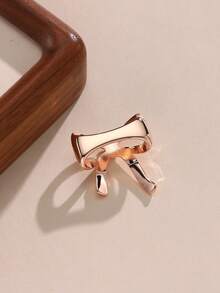 Fashionable Versatile Bow Tie Scarf Clip Accessory - Silver Bow - View 4