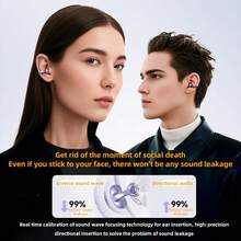 Tai nghe không dây TWS WoSD 2026 mới - Tai nghe Bluetooth - Thiết kế không dây hoàn toàn độc đáo, thiết kế công thái học mang lại trải nghiệm thoải mái tối ưu, được trang bị Dolby Bass, chức năng gọi thoại HD Stereo ACC - Dành cho Android, lý tưởng cho những người đam mê âm nhạc thể thao! - Một cỡ - Xem 7