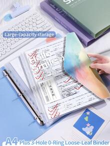 1pc A4 Waterproof Detachable Document Bag, Suitable For Office And School Use - Multicolor - View 3