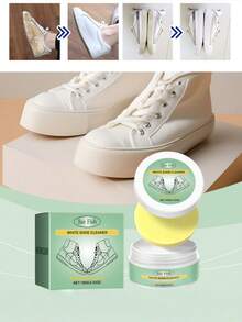 Shoe Cleaning Paste Set, Shoe Whitening Cleaner To Remove Yellow Edges Without Water Washing, One-Step Whitening Paste