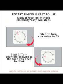 1 st 60-minuters mekanisk kökstimer, matlagningstimer med hög klocka utan batteri, köksinlärningshanteringstimer - Multifärgad - Visa 5