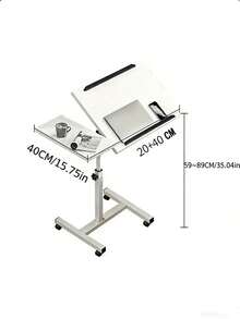 Multifunctional Computer Desk, Gaming Desk, Simple Design, Home/Office Use, Bedroom Desk, Student Desk, Study Table, Movable Computer Desk, Bedside Table, School, Back To School, Personalized Desk, Valentine''s Day - Multicolor - View 2