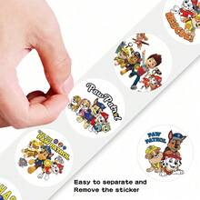 500PCS/Roll PAW PATROL Cute Anime Cartoon Stickers Label Stickers Kawaii Game Tag DIY Gift Sealing Label Decoration Supplies Fun Gift
