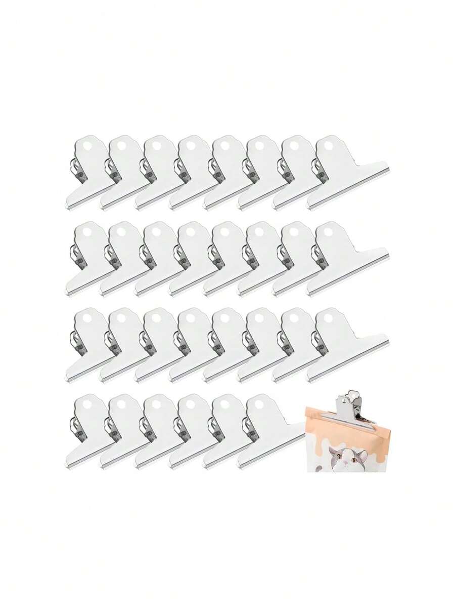 30 Piezas Clips para Bolsas de Alimentos, Pinzas de Cocina, Clips Papeleria, Clip Grandes para Bolsas Congelar Grandes, Hojas Galletas Arroz, Veggie Chips (Forma de montaña),37495911 - Morado - Ver 1