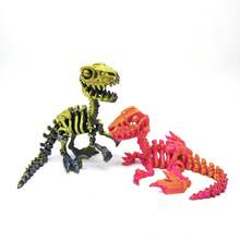 1个3D打印可活动关节和可张嘴的侏罗纪恐龙系列模型，缓解压力 - 彩色 - 查看 3