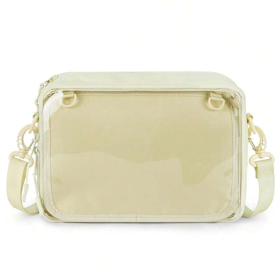 STEAMEDBUN Ita Bag Crossbody Small Ita Purse Pin Display Bag With Insert,White - 白色的 - 查看 1