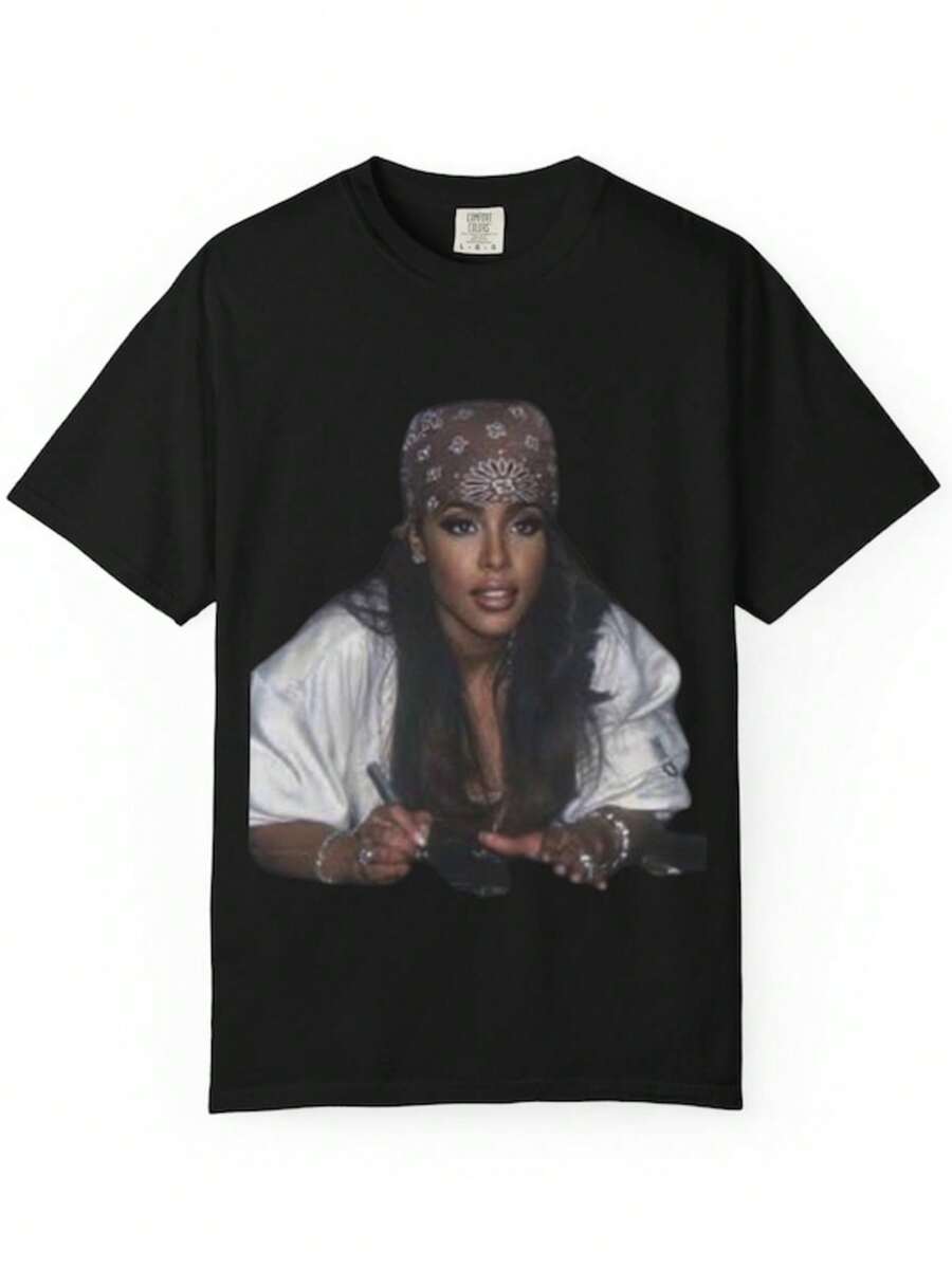 AaliyahRetro T-Shirt - màu đen - Xem 1