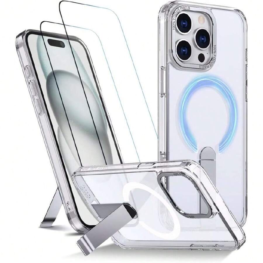 Funda para iPhone 14 Pro MAX Case MagSafe 6,7 Pulgadas Incluye Dos Protectores de Pantalla Funda Protectora a Prueba de caídas con Soporte Ajustable,37517797 - Azul menta - Ver 1
