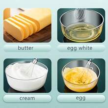 Cordless Electric Hand Mixer, Cream Beater, Cake Baking Whisk, Ice Cream Blender, Hand Held Mixer, Portable Stand Mixer - Recommended As Christmas And Thanksgiving Gifts, Suitable For Home/Kitchen, Thanksgiving Gift, Holiday Gift - Multicolor - View 10