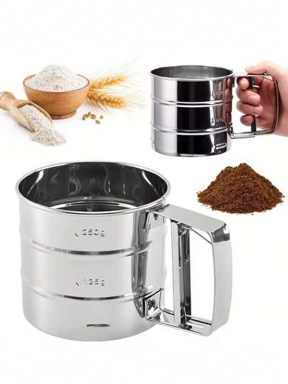 1pc Stainless Steel Kitchen Cooking Accessories Tool Food Strainer Sieve Filter Net For Grinding Berries Flour