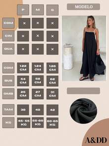 MODA MO, REF H955 Women's Long Dress, Suspender Style, Adjustable Straps, Cotton And Linen, Color Contrast, Casual Dress, Elegant Look, Women's Fashion, Long Skirt, Dress With Straps, Adjustable Straps, Modern Look, Comfortable Fashion, Versatile Style, Summer Dress, Flowing Drape, Lightweight Look, Dress With Personality, Quality Women's Dress, Soft Touch, Modern Design, Practical Piece, Everyday Wear, Relaxed Look, Dress With Perfect Fit, Natural Fabric, Simple Elegance. - 黑色的 - 查看 6