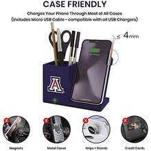 Prime Brands Group NCAA Organizador de computadora de Carga inalámbrica - Naranja Coral - Ver 5