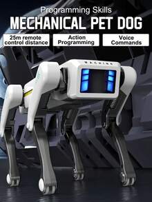 Intelligent Robot Dog - Remote Control, Special Effects Robot Dog, Dancing, Multi Functional, Intelligent Programming Companion Toy Christmas Gift Robot Dog, Wireless Remote Control Dog, AI Voice Control Can Connect To Mobile Phone - White - View 9