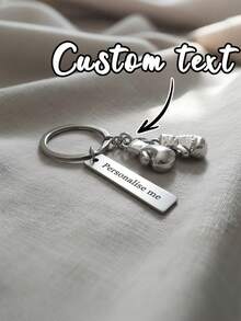 Personalized Boxing Glove Keychain/Pendant - Customized Mini Boxing Glove Design, Sports Gift For Boxers, Coaches And Combat Sports Enthusiasts; Can Be Used As A Gym Bag Charm Or Backpack Decoration, Also An Ideal Gift For Family And Friends (E.G., Brothers, Parents) And Teachers, Suitable For Graduation Season And Various Occasions. - Multicolor - View 7