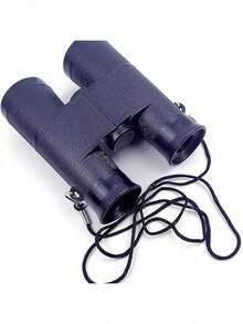 1pc 6X35 Black Plastic Binoculars, Outdoor Exploration Equipment, Fixed Focus Binoculars With Outdoor Toy