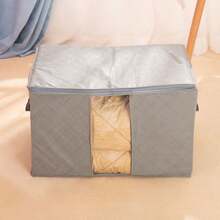 1pc Casual Style Large Capacity Non-Woven Fabric Storage Bag, Multi-Functional Clothes & Bedding Organizer Box, Suitable For Home, Moving And Travel - MultiWarna - View 6
