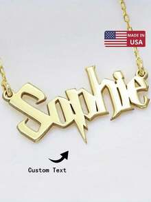 Customized Witch Name Necklace, Gothic Style For Women/Girls, Daily Wear Jewelry, Creative Personalized Gift For Halloween, Christmas, Mother's Day - 彩色 - 查看 1