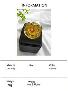 1 件时尚女士花朵镂空镀金戒指，尺寸可调，适合中东、迪拜、欧洲、美国、非洲新娘、婚礼、派对、圣诞节、新年节日珠宝礼物