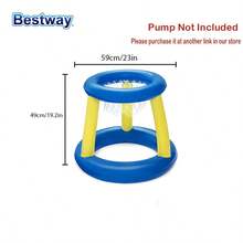 Bestway 52133/52123/52418 Inflatable Basketball Swimming Set, Floating Pool Games, Water Ball Swimming Set, Inflatable Pool Games, Pool Toys, Water Volleyball Swimming Set, Inflatable Pool Swim - Φ24"/Φ61cm Splash 'N Hoop Water Game - View 9