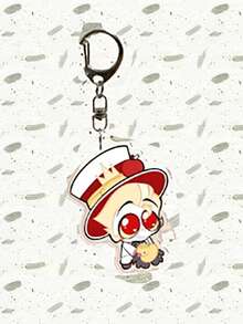 1pc Cartoon Acrylic Keychain, Cute Bag Charm, Anime Character Keyring, Car Key Chain, Backpack Pendant, Jewelry Accessory, Perfect For Daily Wear, Great Gift For Friends And Fans - Multicolor - View 5