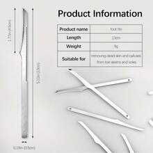 2/3pcs Stainless Steel Foot File Tool, Professional Foot Scraper Dead Skin Remover, Foot Care Tool For Men And Women (With Protective Cover) - Multicolor - View 9