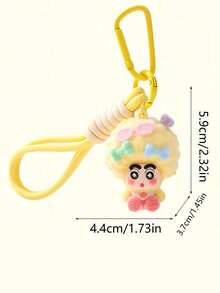 1 pieza Llavero con peluche de Shin-Chan con cabeza explosiva, pequeño colgante de bolso, regalo para amigos - Multicolor - Ver 7