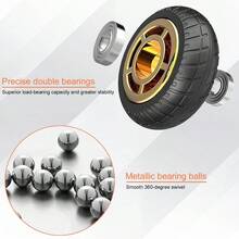 4Pcs 6" Inch Heavy Duty Swivel Caster Wheels Castor 1000KG Load, 2 With Brakes - Multicolor - View 2