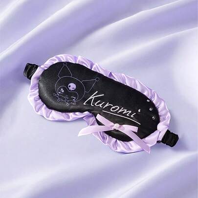 Miniso قناع عين فاخر مرصع بالألماس من سلسلة حفلة غليتر كورومي من سانريو، حرفية راقية ولامعة، مثالي لحجب الضوء والمساعدة على النوم بعد حفلات الاحتفال (1 قطعة)