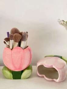 1 Stück Blumen Makeup Pinsel Halter, Büro Stiftbecher, Schlafzimmer Deko Schreibtischorganizer, Halloween & Weihnachtsgeschenk - Blumenaufbewahrung - Übersicht 11