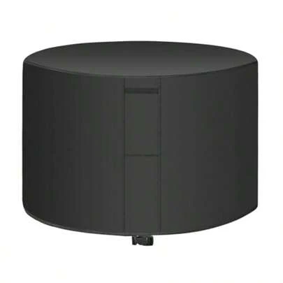 Gohantee Round Garden Furniture Covers Waterproof Garden Table Cover 420D Round Patio Table Cover Patio Outdoor Circular Table Cover Windproof Anti-UV RipProof 120x75cm