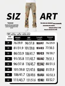 Men's Casual Embroidered Versatile Jeans - Multicolor - View 7