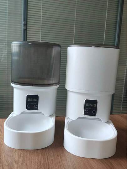 4升自动喂猫器，猫狗通用自动宠物喂食器，易于安装和清洁