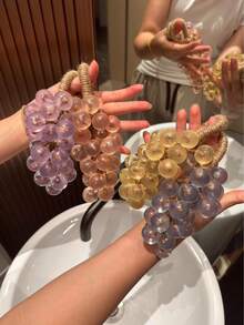 1pc Of New Crystal Grape, Handmade Cat Paw Soap With Bubble Net, Purple - Grape Soap 20pcs / Purple - Cat Paw Soap 14pcs, Suitable For Bathing And Hand Washing, Long-Lasting Fragrance, Realistic Fruit Shape. - Purple - View 12